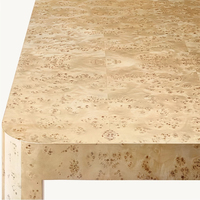 Table à manger de style moderne haut de gamme en bois de burl, table de haute qualité, écologique, durable, ensemble table et chaises simples pour hôtel