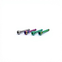 Boulon Torx en titane anodisé couleur, demi-fileté, léger GR5, pour accessoires de modification de moto