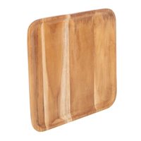 Petite assiette en bois de hêtre écologique, fabriquée à la main, avec logo personnalisé, plateau carré en bois pour desserts, pour boutique de cadeaux, articles de cuisine