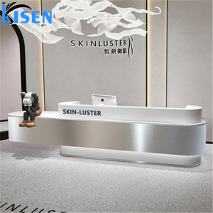 Mostrador de Recepción Grande de Acero Inoxidable Kisen Beauty para Oficina, Hospital, Bar, Hotel, Sala de Estar, Taller, Salón, Caja - Product Image 1