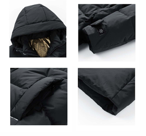 Vestes matelassées à col haut surdimensionnées pour hommes, veste bomber d'hiver personnalisée pour hommes, veste de ski imperméable pour l'extérieur avec poche zippée - Product Image 2