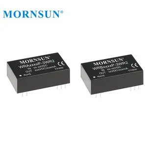 Mornsun WRA0515P-3WR2 4.5. 00-9v 15V, Modul Konverter DC 2W 15V Dapat Disesuaikan