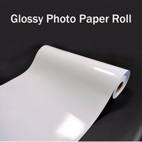 Papier photo en rouleau de 36 pouces, qualité supérieure, finition brillante, séchage instantané, couché, pour impression jet d'encre, directement de l'usine