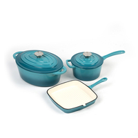 Ensemble de casseroles en fonte de haute qualité Life Smile, antiadhésives, avec double fond pour la cuisine à domicile