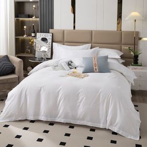 Blanco Color sólido 100% algodón Sateen Home Hotel Textiles Lino 4PCS Juego de cama Proveedor - Product Image 3