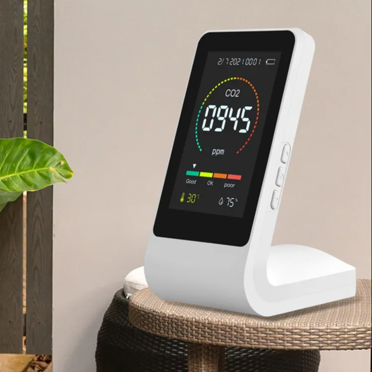 Monitor Suhu Udara Karbon Dioksida, Alat Pengukur Pengukuran Cepat Monitor Temperatur Temperatur Rumah Kaca Gudang