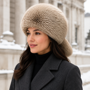 Gorro Ushanka ruso de piel sintética para mujer al por mayor, gorro de aviador de felpa cálido para invierno con orejeras, gorro Lei Feng de piel sintética - Product Image 4