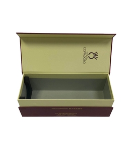 Caja de regalo reciclable de grado alimenticio de laminación brillante de cartón rígido magnético plegable de vino tinto personalizado de alta calidad de lujo - Product Image 2
