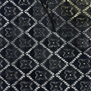 Tela de encaje hueca con patrón floral cúbico de encaje fino ecológico HG, encaje de malla con hilo de colores <span class=keywords><strong>para</strong></span> vestido de novia - Product Image 1