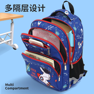 Nueva Mochila Escolar Unisex para Niños, Estudiantes de Primaria/Secundaria, Gran Capacidad, Diseño de Dibujos Animados, Cierre de Cremallera, USB, Impermeable - Product Image 2