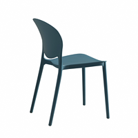 Chaise de salle à manger moderne minimaliste en PP monobloc durable, empilable, pour l'extérieur, la maison, le bureau, les entreprises, garantie 5 ans