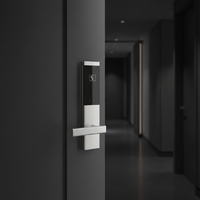 Poignée de porte intelligente en gros pour portes en bois/aluminium avec cartes mémoire et serveur cloud SDK – Système de verrouillage de porte d'hôtel