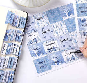 <span class=keywords><strong>Label</strong></span> Diary Alkitab warna kustom diposisikan ulang tahan air tahan air tahan air Tab indeks Alkitab untuk wanita - Product Image 2