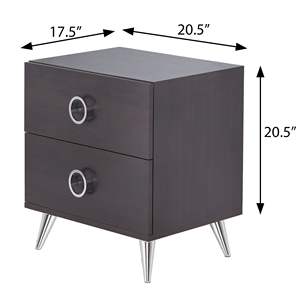 DB Espresso <b>2</b>-<b>Drawer</b> Rectangular Accent Table with <b>Storage</b> <b>Drawers</b> - Product Image 6
