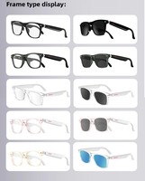 Lunettes audio intelligentes E13 avec assistant IA, étanches IPX5, lunettes de soleil musicales, contrôle tactile, contrôle par application, appels mains libres