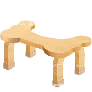 Solid Wood Toilet Foot <b>Stool</b> 200mm Durable Minimalist Design For Home <b>Bathroom</b> Use - Product Image 2