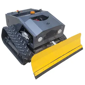 Remote Control Crawler Lawn Mower With Snow Plow Quality Blade / For Garden Yardworks