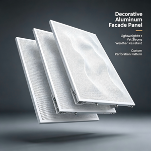Panel de Pared Cortina de Aluminio Perforado, Revestimiento de Fachada Exterior, Forma Personalizada, Decoración de Edificios - Product Image 1