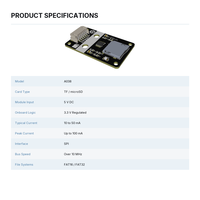   Modul Pembaca Kartu SPI TF Papan Penyimpanan Memori FAT16 FAT32 SDHC SDXC untuk Pencatat Data Arduino