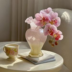 Vase en verre français vintage haut de gamme - Product Image 1