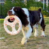 LY ETPU Popcorn Flying Disc Border Collie Steering Wheel Soft Bite-Resistant Interactive Tug-of-War Boredom Relief Classic Toy