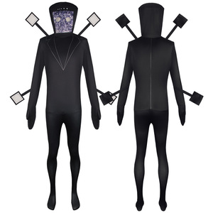 Disfraz de Cosplay de Skibidi Toilet, Traje de Cuerpo Entero para Juegos de Rol de Anime, Tallas S, M, L, XL, XXL, XXXL, 110, 120, 130, 140, 150 - Product Image 3