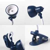 Mini lampe de table portable avec pince Flexible réglable lecture livre lumière LED veilleuse