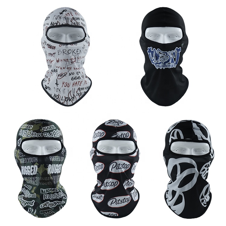 Balaclava estampada de alta qualidade, balaclava à prova de vento máscara facial