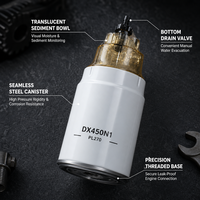 Filter Separator Air dan Bahan Bakar Diesel PL270 DX450N1 6436-1105010 FS19907 dengan Wadah untuk Truk FAWDE FAW