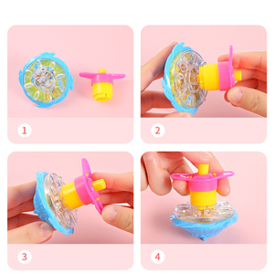 Bouncing Light Up Toy Spinner Toy pour enfants Battle Top en plastique avec lumière et musique Flash Led Spinning Top - Product Image 3