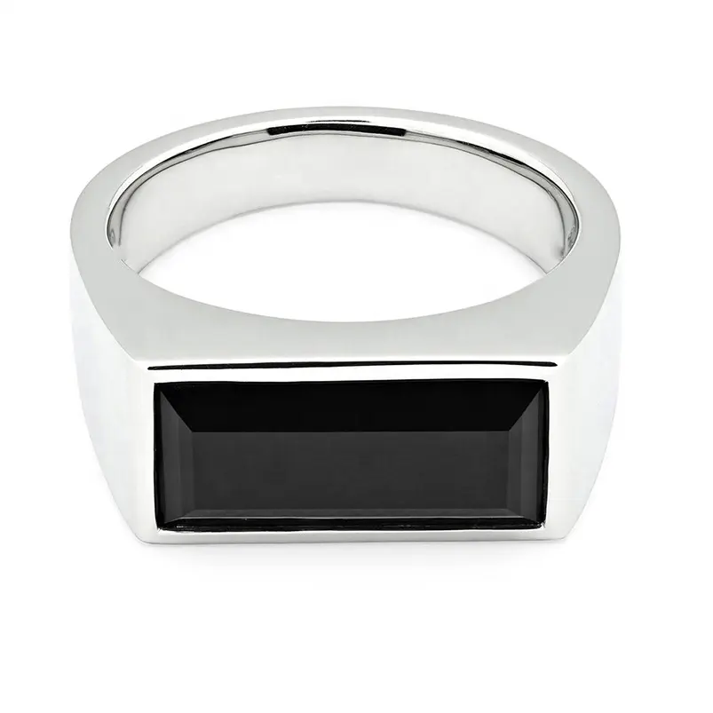 Gemnel 925 चांदी मैलाकाइट गहने फैशन रंग का रत्न पुरुषों नवीनतम peaky अंगूठी