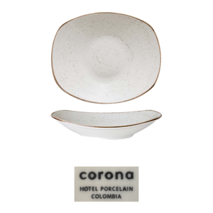 Assiette creuse beige artisanale 28 × 24,5 cm rectangulaire Corona Pp1605723812 - Product Image 4