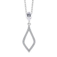 Collier pendentif cerf-volant en argent sterling 925 QX OEM avec pavé de zircone cubique, plaqué or rose 14K 18K et rhodium, taille personnalisée, gravure laser, bijoux