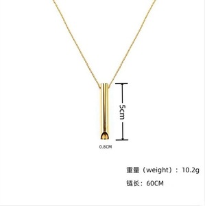 Collar de acero inoxidable con silbato para aliviar el estrés y la ansiedad, ideal para meditación, no se desvanece, ¡gran oferta de moda! - Product Image 2