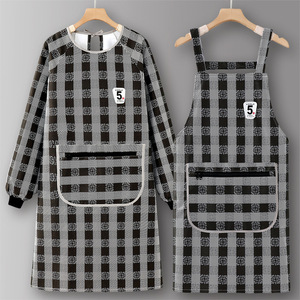 Grembiule in Pelle PU Personalizzato per <span class=keywords><strong>Uomo</strong></span>, Manica Lunga Impermeabile e Antiolio per Venditori Ambulanti, Nuovo Stile 2026 per Cucina - Product Image 2