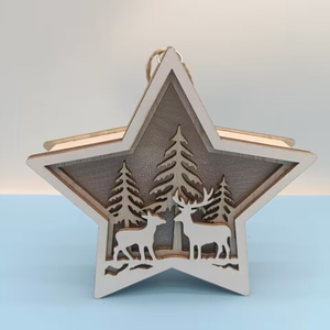 La stella a cinque punte <span class=keywords><strong>di</strong></span> <span class=keywords><strong>capodanno</strong></span> ha condotto ornamenti luminosi colorati decorazioni per l'atmosfera dell'albero <span class=keywords><strong>di</strong></span> Natale piccoli giocattoli statuetta <span class=keywords><strong>di</strong></span> natale - Product Image 4