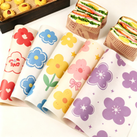 Kertas roti anti lengket tahan minyak, food grade, motif koran, untuk membungkus makanan