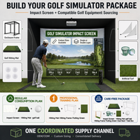 Écran de pratique de golf commercial OEM triple couche pour académies, terrains de golf et salles d'entraînement intérieures