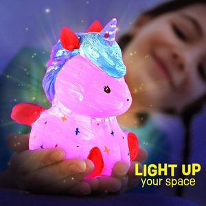 طلاء بومة يونيكورن القط Diy الحرف اليدوية السائل الفينيل ضوء الليل فنون يدوية 1 مجموعات للأطفال الذين تتراوح أعمارهم بين 8-12 - Product Image 3