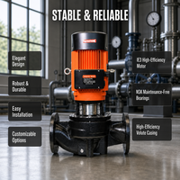 Pompe verticale en ligne, système de chauffage, système de climatisation, pompe de circulation, nettoyage industriel, système de refroidissement