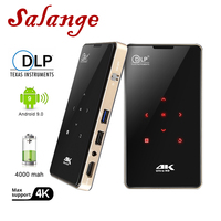 Mini projecteur de poche intelligent portable DLP P8 Android 9.0 avec WiFi double bande, résolution 854x480 (WVGA), prise en charge 1080P, 200 ANSI Lumens, HIFI