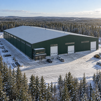 Bâtiment en acier pour atelier, usine, entrepôt, bureau, conforme à la norme CSA G40.21, 350W, résistant à la corrosion, avec panneaux PIR en acier de grande taille