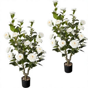 Ahxuvan 2 Pcs Artificial Bunny Topiary 3 ft <b>Plastic</b> Evergreen Indoor Outdoor Home Decor <b>Planter</b> Pots - Product Image 4