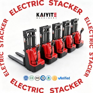 Apilador Eléctrico Walkie Power Stacker de 1.5 y 2 Toneladas con Mástil Triple de Alto Alcance para Almacenamiento en Racks de Múltiples Niveles - Product Image 1