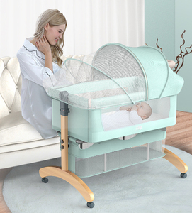 Cuna de Madera Multifuncional para Bebés OEM/ODM / Cuna de Diseño Moderno para Colocar Junto a la Cama / Cuna Mecedora para Bebés - Product Image 2