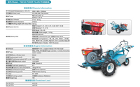 10hp 12hp 15hp 25hp traktor jalan kuat diesel kecil Sisang Mini berjalan di belakang traktor