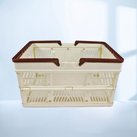 Panier de rangement pliable portable pour collations, jouets, courses, salle à manger, salle de bain, design fonctionnel pour l'espace extérieur