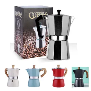 High Quality Classic Aluminum Stovetop Espresso Coffee Maker 3cups 6cups Italian Moka Coffee Pot