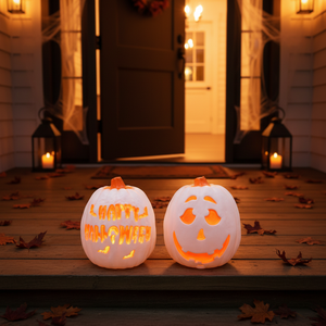 Lanterna a <span class=keywords><strong>Zucca</strong></span> in PVC Luminosa a LED con Induzione Sonora per Halloween, Nuovi Arrivi, Durevole ed Ecologica per Feste e <span class=keywords><strong>Bar</strong></span> - Product Image 1