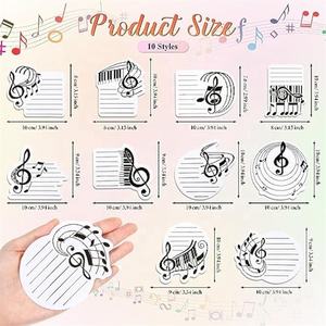 Muestras gratis planificador escolar productos de papelería papel blanco multifuncional autoadhesivo tamaño pequeño notas adhesivas diseño de <span class=keywords><strong>música</strong></span> - Product Image 1